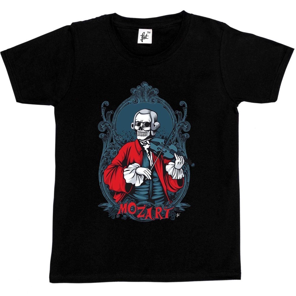 Mới Nhất 2019 Nam Thời Trang Wolfgang Amadeus Mozart Chết Nhạc Nhà soạn Nhạc Trẻ Em Bé Trai / s Áo T