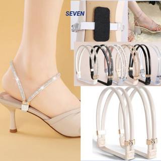 Dây đeo nữ sáng bóng pha lê đàn hồi cao gót chống mất dây giày gót dây đeo giày cao gót xăng đan giày cao gót nữ cảm giác kim cương giả gót cao gót với mũi mở bạc