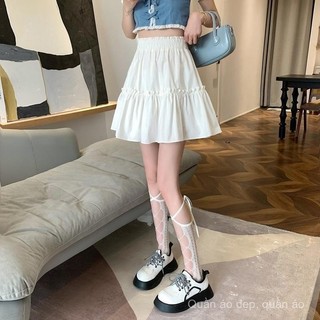Bán chạy 2023 váy mẫu mới xuân hè váy kẻ ô cạp cao váy xòe rộng tôn dáng gầy Bộ đồ váy chữ a váy ngắn cạp trễ váy phồng nữ 70BN