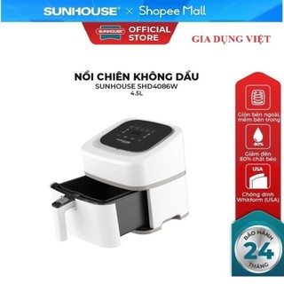 Nồi chiên không dầu 4.5l sunhouse mama shd4086w