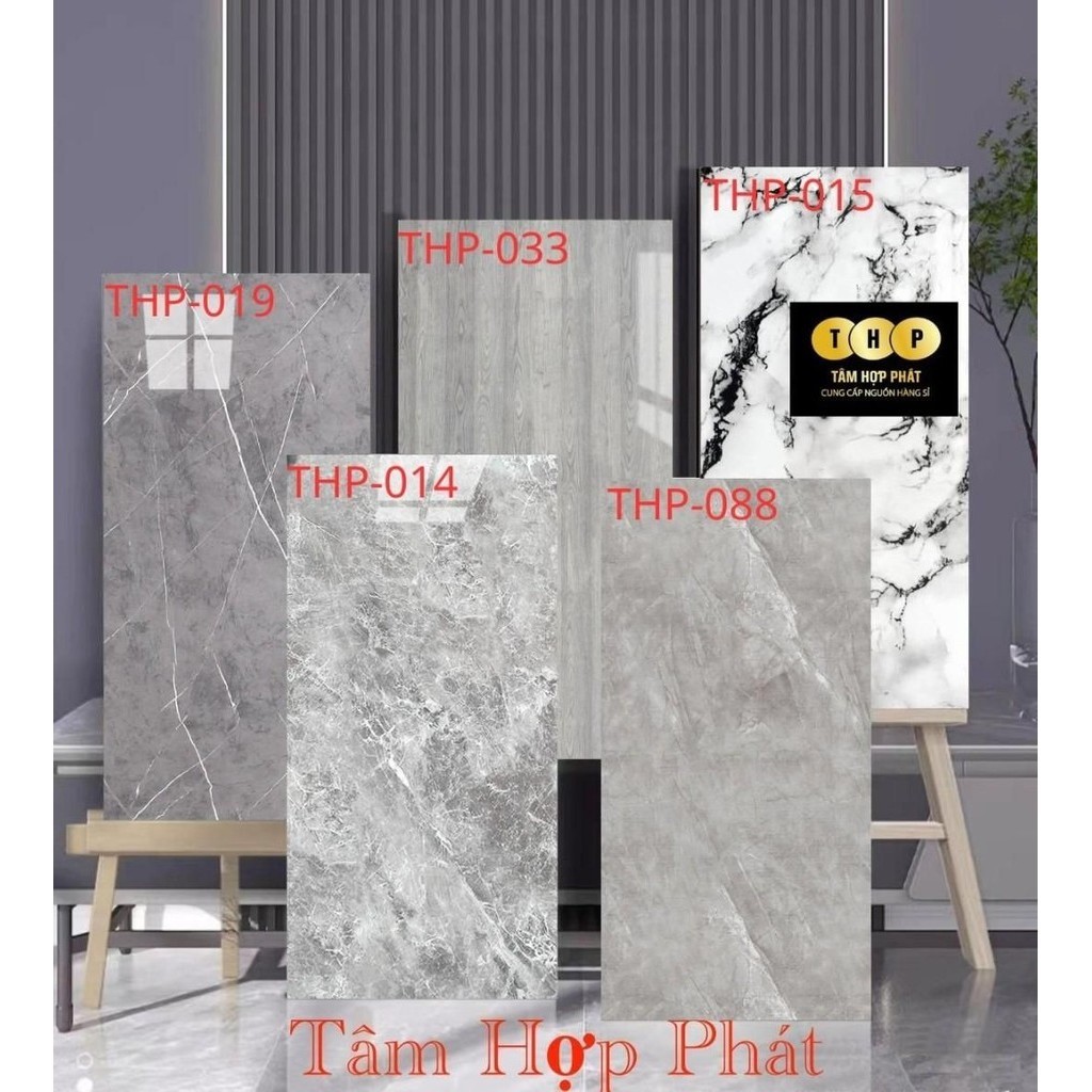 Combo 20 tấm xốp THP cao cấp phủ PVC vân đá cẩm thạch tông màu đá xám trắng cho phòng ngủ chống ẩm m