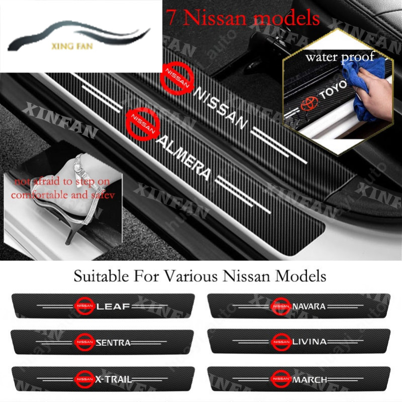 Xe Sill Miếng Dán Chống Trầy Xước Chống Thấm Nước Cốp Bảo Vệ Cho Xe Nissan Almera Lavina Lá March X 