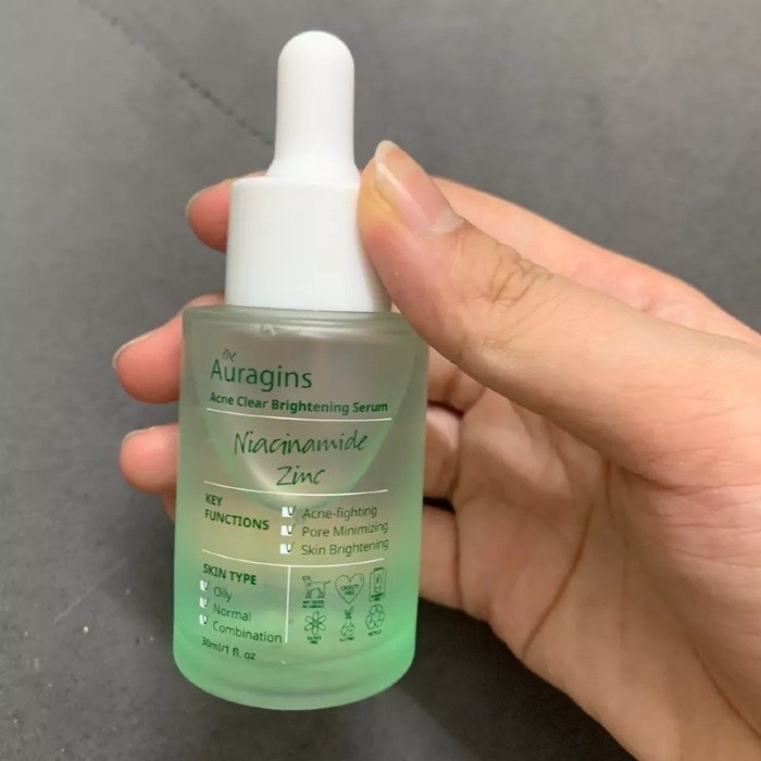 Tinh Chất Serum Giảm Mụn, Làm Sáng Da The Auragins Niacinamide Zinc Acne Clear Brightening Serum 30ml