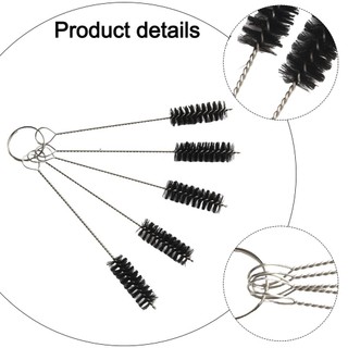 5pcs Round Pipe Cleaning Wire Bores Stainless Steel Tool Rotary Brushes Cleaner