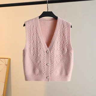 Áo Vest Dệt Kim Xuân Thu 2025 Cardigan Phong Cách Mới Rời Áo Vest Nữ Áo Len Không Tay Phù Hợp Với Áo Vest Top