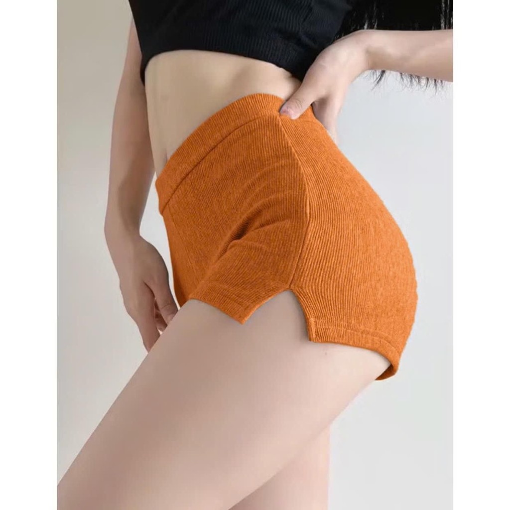 Quần Short Len Tăm Xẻ Gấu Chất Co Dãn thiết kế thể thao năng động mã 0401 | BigBuy360 - bigbuy360.vn