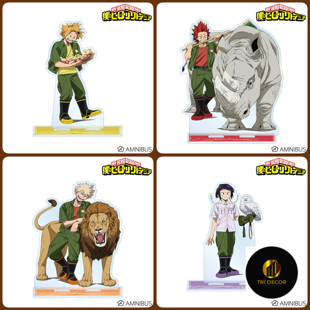 Móc Khoá, Standee, Tranh Kính Mô Anime My Hero Academia Midoriya Izuku Ochako Trang Trí Bàn Học, Làm