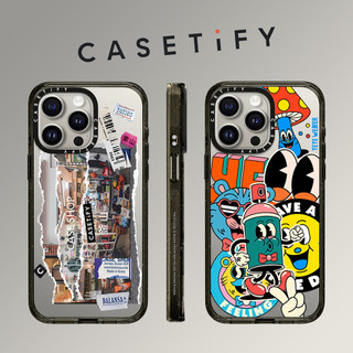 Casetify Busan Hình dán minh họa Vỏ điện thoại Acrylic chống sốc trong suốt cho iPhone 15 Pro Max 14 Plus 13 ProMax 12 12Pro Vỏ bảo vệ cứng bằng điện thoại chống sốc