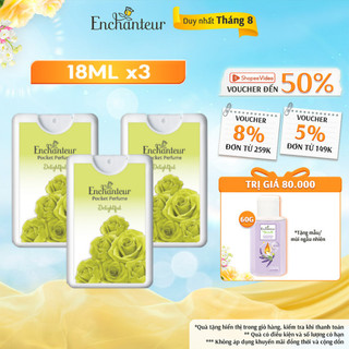Combo 3 Nước hoa bỏ túi Enchanteur EDT Delightful 18ml/hộp