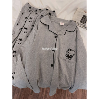 Bán Nóng! Bộ đồ mặc nhà F & X hoạt hình dễ thương Hello Kitty nữ quần dài tay mẫu mới xuân thu Bộ đồ ngủ giản dị