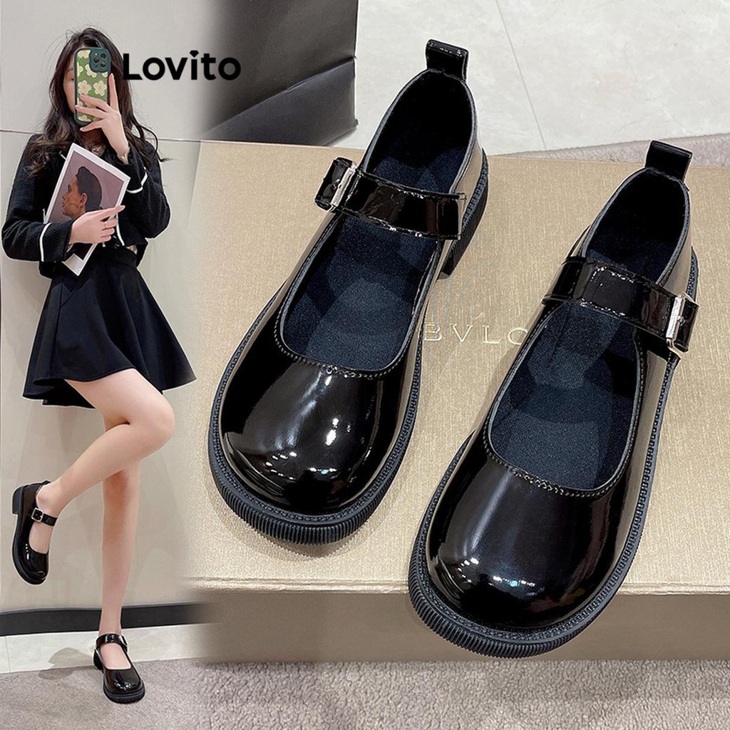 Lovito Giày lười chống trượt trơn thông thường dành cho nữ LFA45485