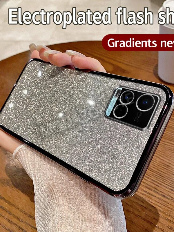 [SS originality]
 For Vivo Y33s Case Electroplating Luxury Soft Glitter TPU Back Cover Vivo Y33s Y3