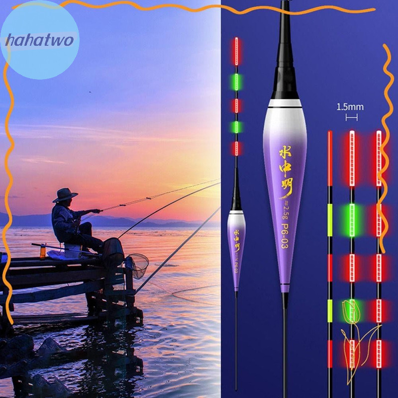 Ha Phao câu cá LED thông minh 2Light Độ nhạy cao Nhắc nhở Phao cảm biến trọng lực Phát sáng điện Câu