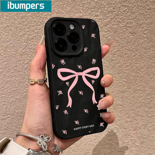 ibumpers Ốp Lưng iPhone Xinh Coquette nơ Hồng Ốp Điện Thoại nhám Silicon Mềm Chống Sốc Chống Bẩn Cho Iphone 16 15 14 12 13 11 Pro Max IP 7 8 Plus Iphon X XS XR