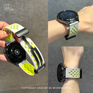 Dây đeo cổ tay silicon 22mm Thích hợp cho Đồng hồ thông minh Huawei gt5 / gt4 / GT3pro / gt2 Dây đeo thoáng khí thể thao 20mm Khóa từ tính watch3 / 4pro