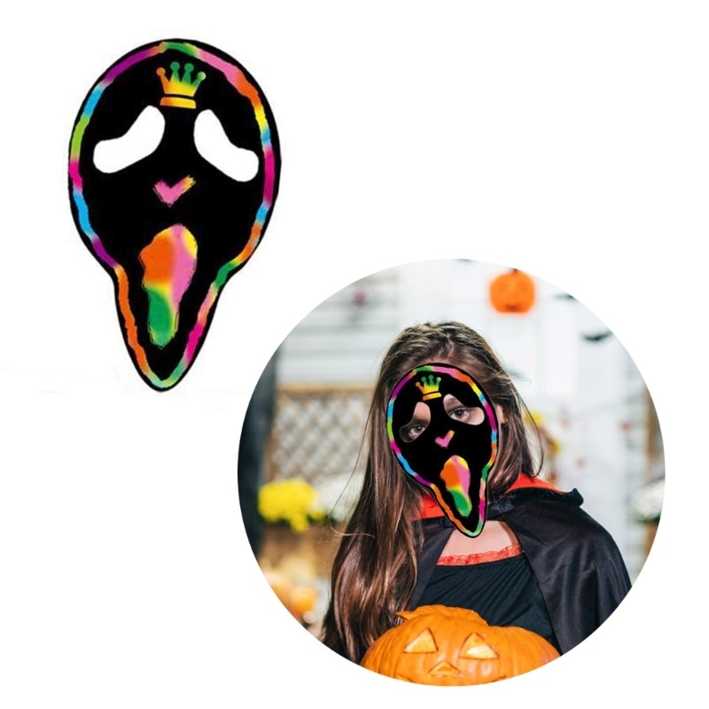 DE Halloween Party DIY Rainbows Scratch Arts Halloween Scratch Arts Set cho trải nghiệm trang phục D