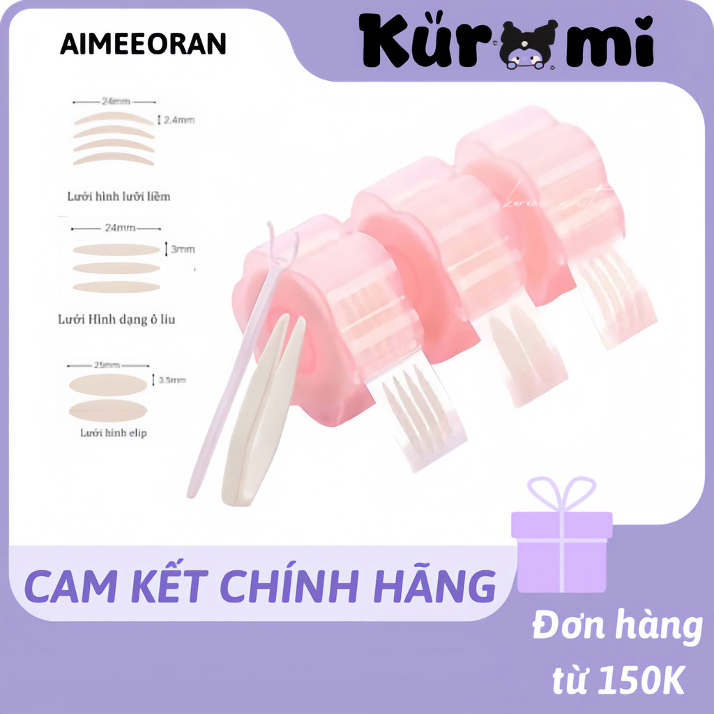[HÀNG MỚI VỀ] Cuộn 360 miếng dán kích mí AIMEEORAN dạng lưới ren có sẵn keo dính không lộ/ siêu vô h