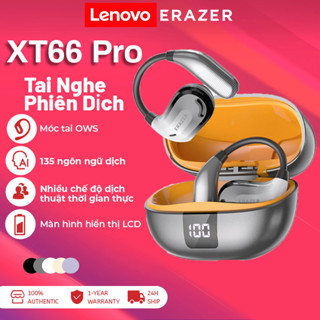 Lenovo ERAZER XT66 PRO Tai Nghe Phiên Dịch Bluetooth 5.4Al Smart Dịch thuật thời gian thực có màn hình cảm ứng LED Tai nghecó Mic chống nước IPX5