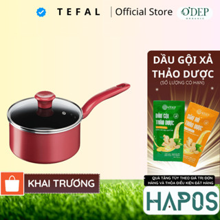Nồi cán dài / Quánh chống dính đáy từ Tefal So Chef G1352395 18cm có nắp (Đỏ) - HAPOS HOF