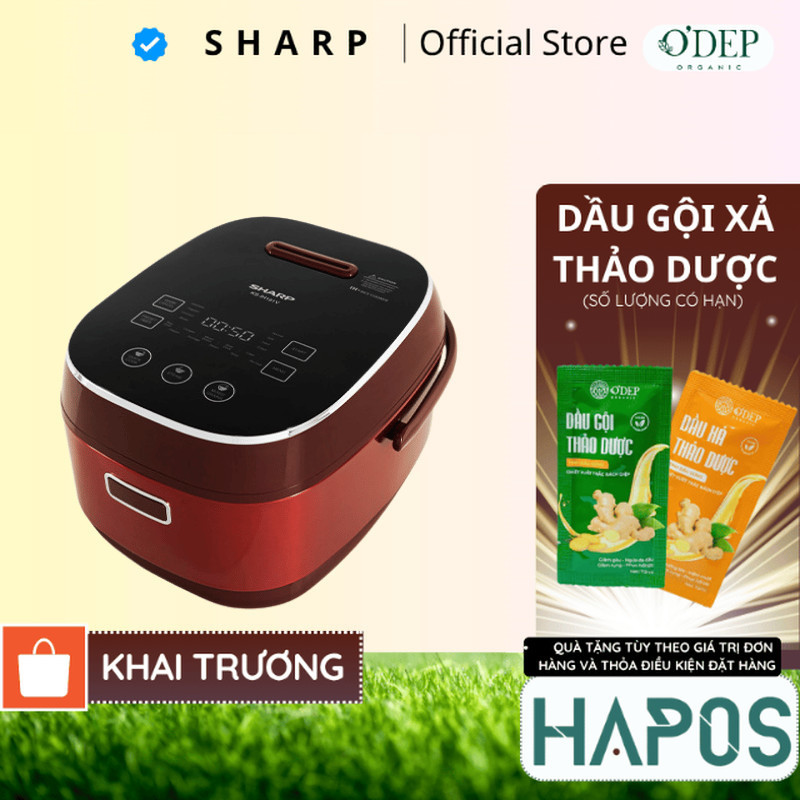 Nồi cơm điện cao tần cảm ứng Sharp 1.8L KS-IH191V-RD - Bảo hành 12 tháng - HAPOS HOF