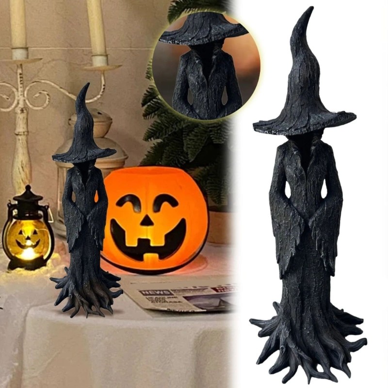 CH * Eerie Season Resin Witch Centerpieces để trang trí văn phòng Halloween