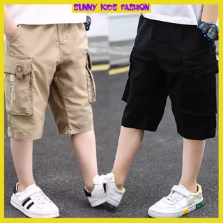 Quần short, quần ngố, quần lỡ lửng, quần dài túi hộp vải kaki đi học, mặc nhà cho bé trai, trẻ em nam 18-52kg mẫu EAG