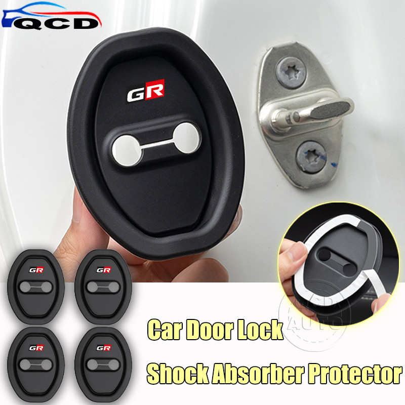 Toyota GR Khóa Cửa Ô Tô Giảm Chấn Miếng Lót Bảo Vệ Im Lặng Cao Su Dành Cho 86 Yaris Vios Corolla Cro
