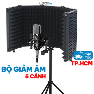 Bộ giảm âm tiêu âm phòng thu âm, chân đứng ,miếng giảm âm 5 cánh 3 cánh ( không bao gồm micro)
