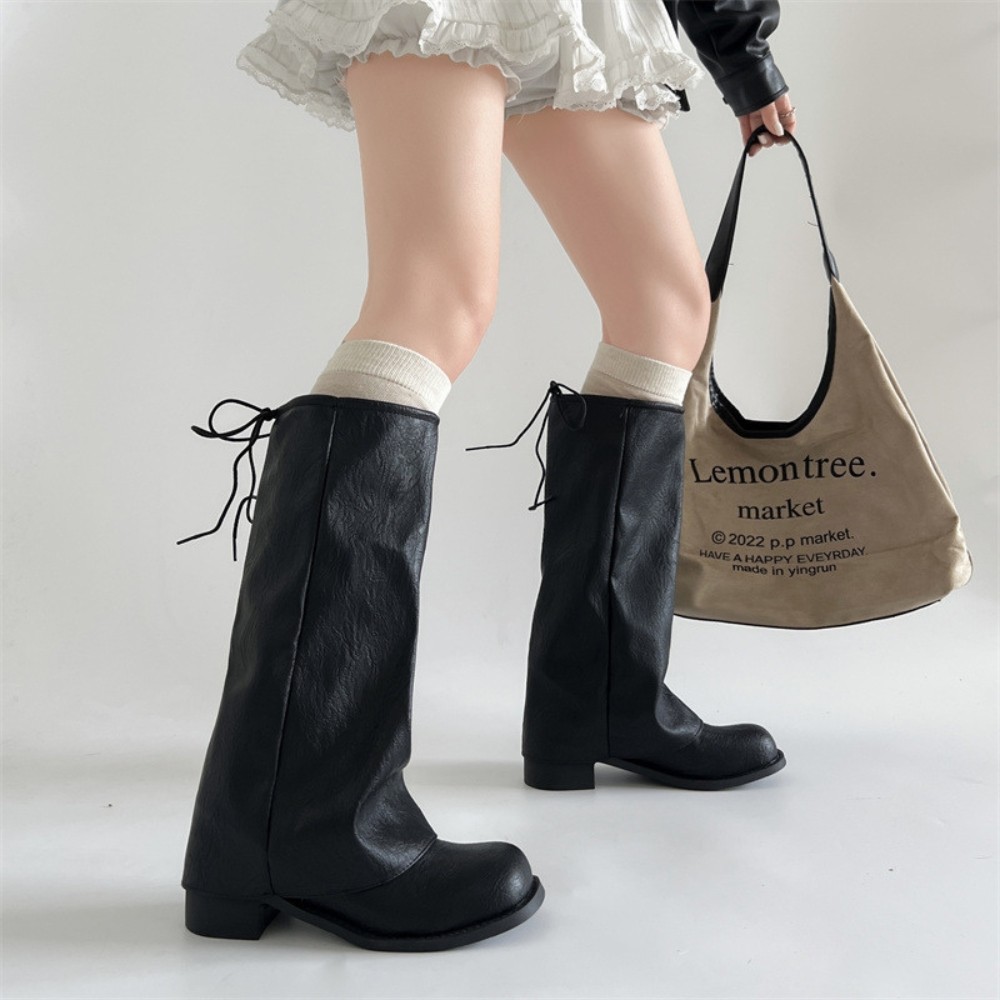 Giày Bốt Nữ Cổ Cao Thiết Kế Dạng Ống Boots Thời Trang - CC14