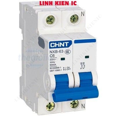 NXB-63 2P C6 6kA Aptomat MCB CHiNT 2 Cực 6A Linhkien IC