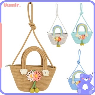 Túi đựng rau quả UUMIR, Túi đeo vai dệt cổ điển dung tích lớn có thể tái sử dụng, Túi mua sắm Túi Tote dệt kim phong cách dân tộc bằng vải Cotton