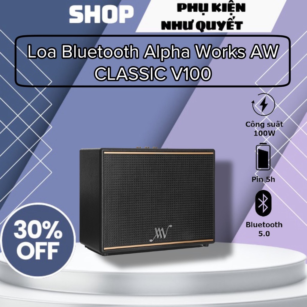 Loa Bluetooth Alpha Works AW Classic V100
