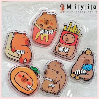 Miyia Capybara Dễ Thương Kẹp Giấy Acrylic Pp Clip Sáng Tạo Văn Phòng Phẩm Học Sinh Văn Phòng Học Tập Tổ Chức Clip