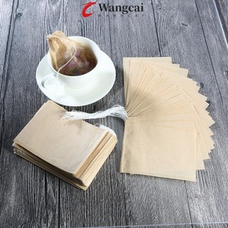 Wangcai 100 túi dây rút lọc trà không tẩy trắng