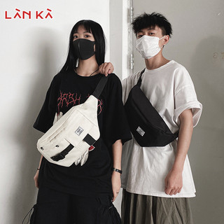 Lan ka nam vải dung tích lớn đeo vai túi đeo vai phong cách mới thường ngày cá tính đeo ngang hip-hop eo túi