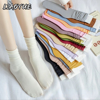 Tất nylon quá đầu gối màu trơn, tất mỏng dáng rộng dành cho nữ tất bắp chân màu tím