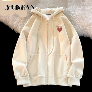YUNFAN Áo Khoác hoodie áo khoác nữ zip hoodie INS Chất lượng cao trendy Durable WWY2470HPV 29Z240718