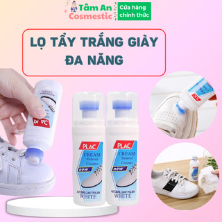 Chai tẩy trắng giầy sneaker tạo bọt có đầu cọ siêu sạch lau giày plac