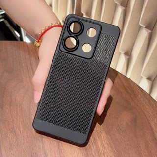 Ốp Điện Thoại Tản Nhiệt Làm Mát Có Bảo Vệ Ống Kính Kính Cho Xiaomi Redmi Note 13 Pro 5G POCO X6 Vỏ PC Cứng Vỏ Điện Thoại Mỏng Trơn