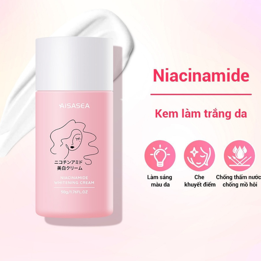 AiSASEA Niacinamide Kem dưỡng trắng da mặt Dưỡng ẩm - MÈO BEAUTY