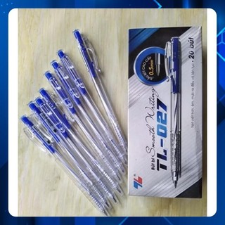 Bút bi mực xanh ánh sáng ,bút mực xanh hoa việt đầu bi 0.7mm . 0.5mm