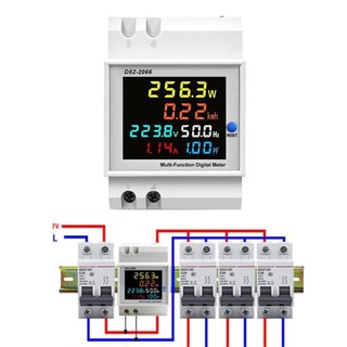 Đồng hồ đo điện xoay chiều đường ray 100A DIN có độ chính xác cao với máy biến áp dòng điện tích hợp