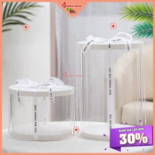 [HCM QP] Hộp MICA Trụ Tròn Nhiều Màu Sắc Dùng Để Đựng Bánh, Trang Trí Đồ Tết