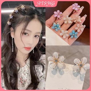 AISHG  Kẹp Tóc Mini Hoa Pha Lê Kẹp Tóc Thời Trang Nữ Phụ Kiện Tóc
