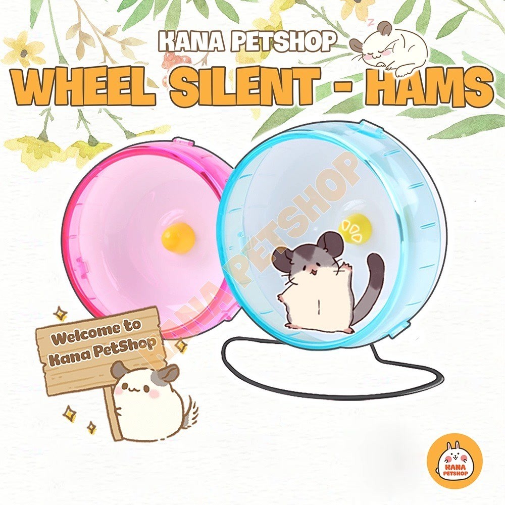 Wheel Gắn Lồng Hamster Sóc 🐹FREESHIP🐹 Đồ Chơi Wheel Silent Nhựa Nhiều Size Cho Hamter Sóc