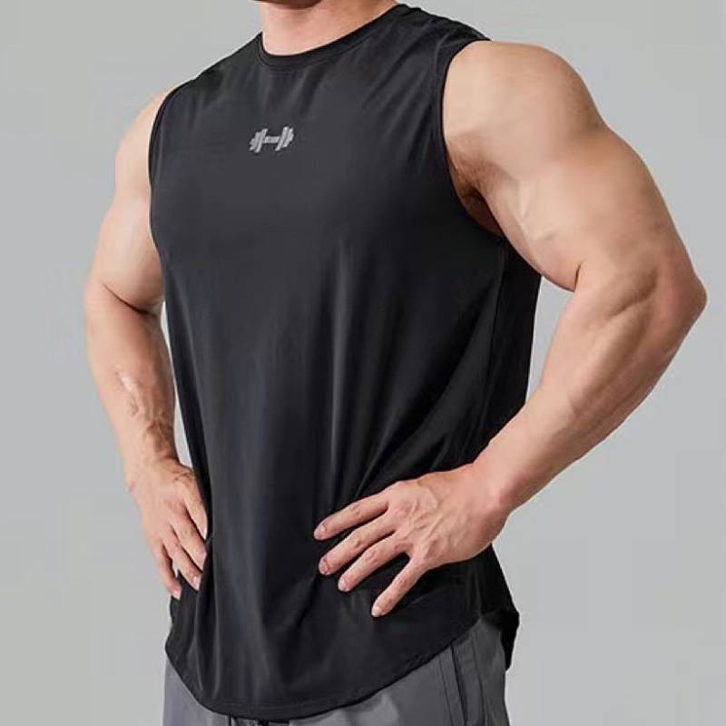 Summer Ice Breathable Vest Men's Waistcoat Loose plus Size Men's Sports Basketball Workout Sleeveles