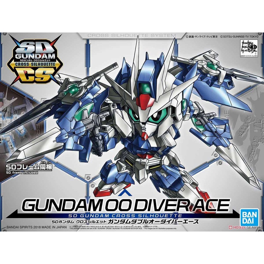MÔ HÌNH LẮP RÁP SD GUNDAM CROSS SILHOUETTE GUNDAM 00 DIVER ACE BANDAI