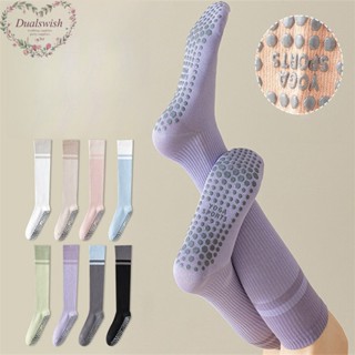 Dualswish Áp Lực Tất Trẻ Em Thể Thao Chuyên Nghiệp Thể Dục Chạy Nhảy Dây Nén Cơ Tất Dài Giữa Chân Tập Yoga Giảm Béo Bắp Chân Tất