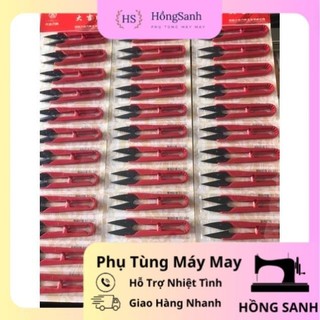 Kéo bấm chỉ nhựa đỏ vĩ 12 cây