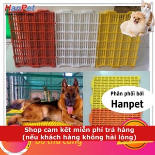 Sàn nhựa chuồng chó màu vàng 40x55cm (Loại 1) BH 12 tháng Tấm lót sàn tấm nhựa lót sàn chó mèo